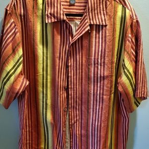 Tommy Bahama Mens Sz Medium Silk Button Up Hawaiian Shirt